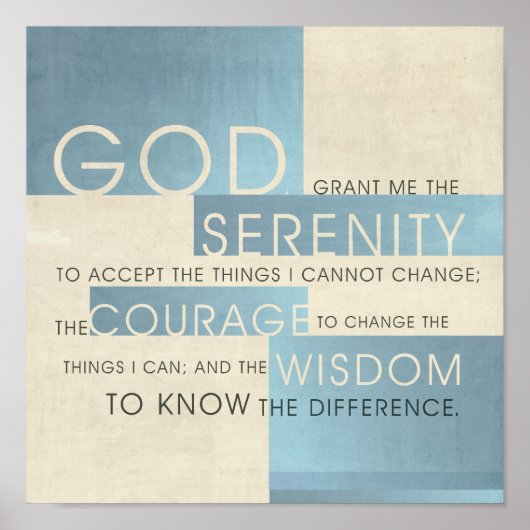 Serenity Prayer II Poster (Voorkant)