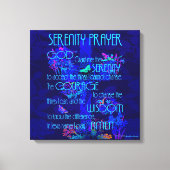 Serenity Prayer in Blue Canvas Afdruk (Voorkant)