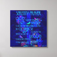 Serenity Prayer in Blue