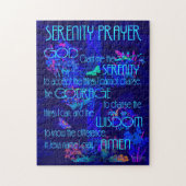Serenity Prayer in Blue Jigzaag Puzzle Legpuzzel (Verticaal)