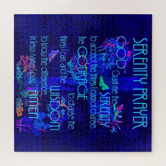 Serenity Prayer in Blue Legpuzzel (Horizontaal)