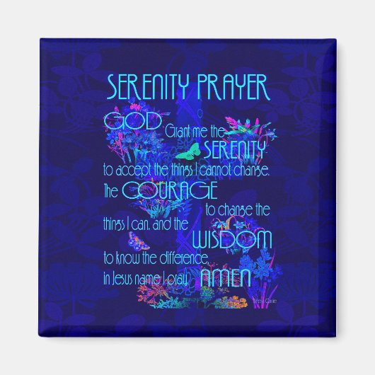 Serenity Prayer in Blue Magneet (Voorkant)