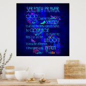 Serenity Prayer in Blue Poster (Keuken)