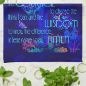 Serenity Prayer in Blue Theedoek (Gevouwen)