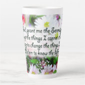Serenity Prayer in Bouquet Design Latte Mok (Voorkant)