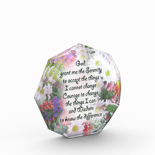 Serenity Prayer in Floral Bouquet Design Fotoblokken (Links)