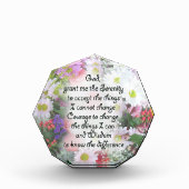 Serenity Prayer in Floral Bouquet Design Fotoblokken (Voorkant)