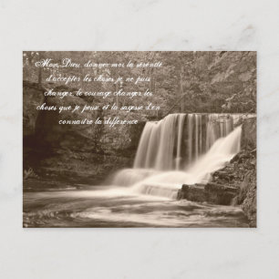 Serenity Prayer in het Franse Waterval Briefkaart