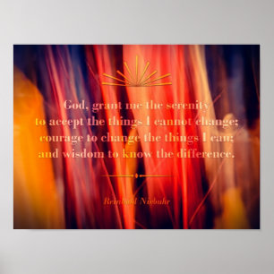Serenity Prayer in kleurrijke stijl Poster