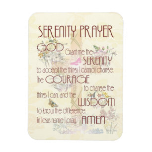 Serenity Prayer in Tan Magneet