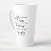 Serenity Prayer in zwart lettertype Latte Mok (Linkerhoek)