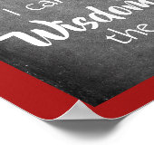 Serenity Prayer Inspirating Quote Modern Red Gray Poster (Hoek)