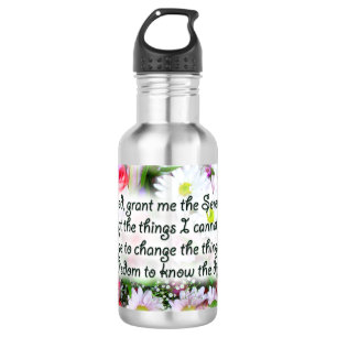 Serenity Prayer Inspiration Bouquet Design Waterfles