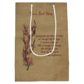 Serenity Prayer Inspirerend Floral Medium Cadeauzakje (Achterkant)