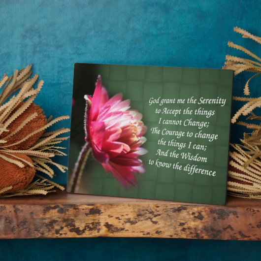Serenity Prayer Inspirerend Flower Fotoplaat (Zijkant)