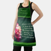 Serenity Prayer Inspirerend Flower gepersonaliseer Schort (Insitu)