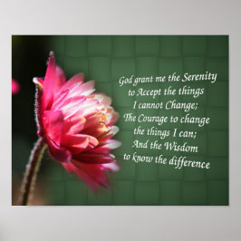 Serenity Prayer Inspirerend Flower Poster
