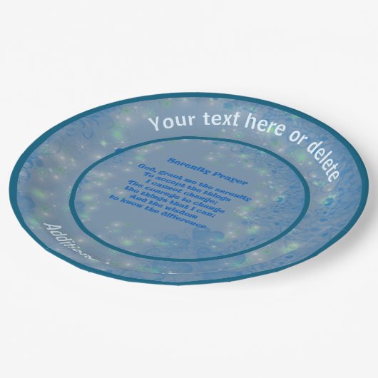 Serenity Prayer Inspirerend Gepersonaliseerde Part Papieren Bordje (Gekanteld)