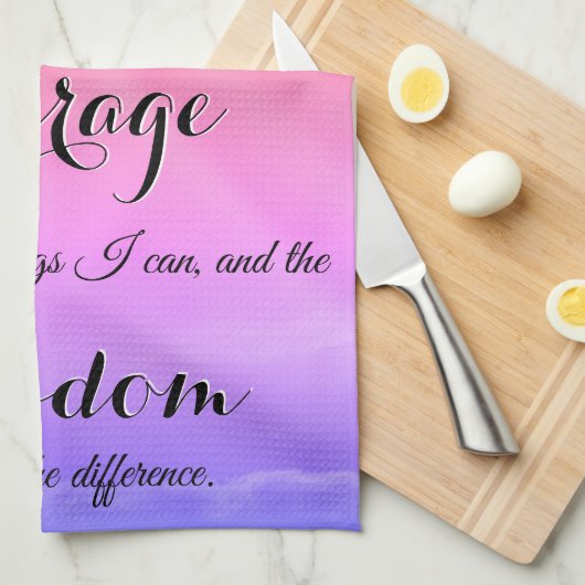 Serenity Prayer Inspirerend keukenhanddoek (Quarter Fold)