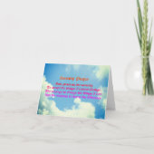 Serenity Prayer Inspirerend Note Kaart Blue Sky (Voorkant)