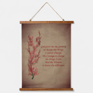 Serenity Prayer Inspirerend Prayer Floral Hangend Wandkleed