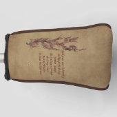 Serenity Prayer Inspirerend Quote Floral Golfheadcover (Voorkant)