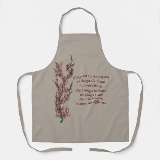 Serenity Prayer Inspirerend Quote Floral Schort (Voorkant)
