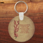 Serenity Prayer Inspirerend Quote Sleutelhanger (Achterkant)