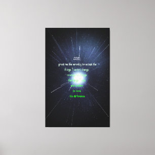 Serenity Prayer Inspirerende  Christelijke kunst Canvas Afdruk