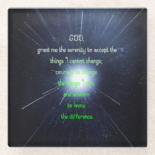 Serenity Prayer Inspirerende  Christelijke kunst Glazen Onderzetter