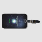 Serenity Prayer Inspirerende Vintage Christelijk Bagagelabel (Voorkant (horizontaal))