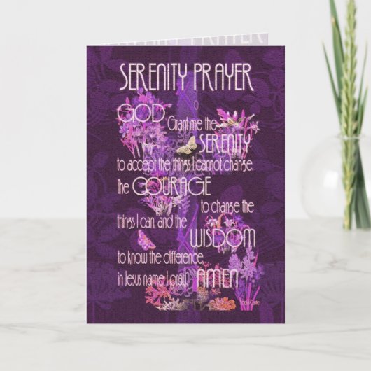 Serenity Prayer Kaart (Voorkant)
