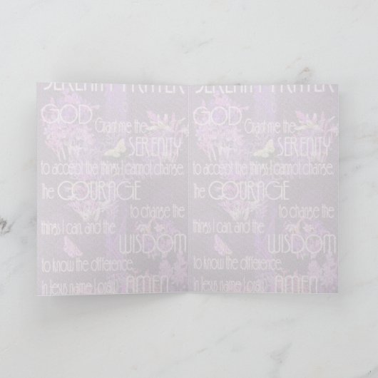 Serenity Prayer Kaart (Binnen)