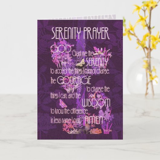 Serenity Prayer Kaart (Gele Bloem)