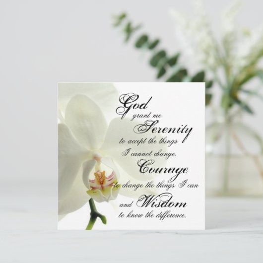 Serenity Prayer-kaarten Kaart (Staand voorkant)