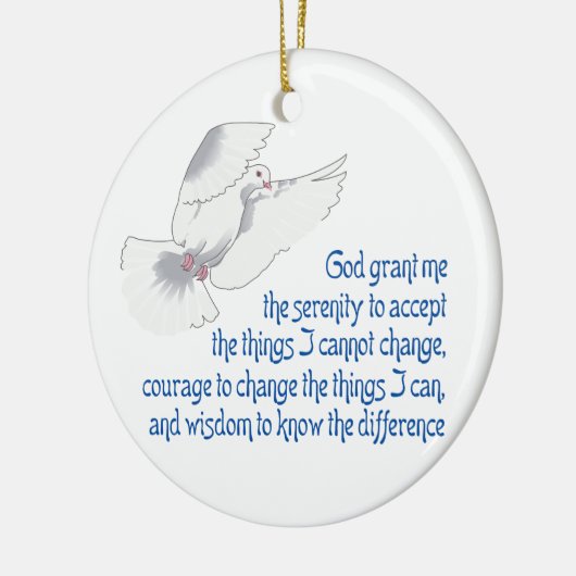 Serenity Prayer Keramisch Ornament (Links)