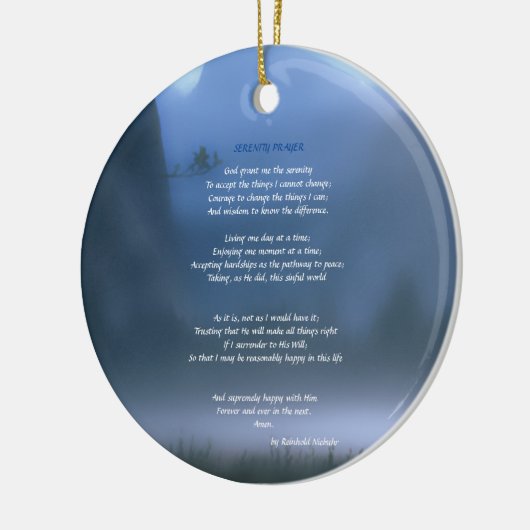 Serenity Prayer Keramisch Ornament (Links)