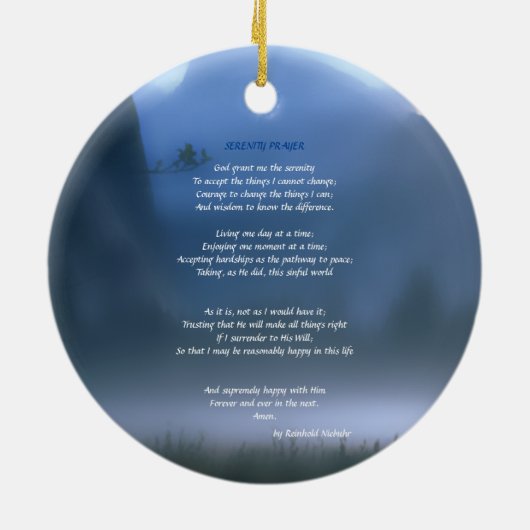 Serenity Prayer Keramisch Ornament (Achterkant)