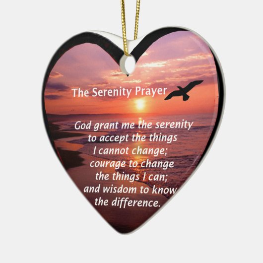 Serenity Prayer Keramisch Ornament (Links)
