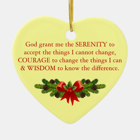 Serenity Prayer Keramisch Ornament (Voorkant)