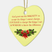 Serenity Prayer Keramisch Ornament (Links)
