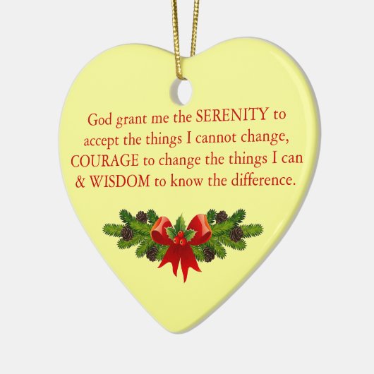Serenity Prayer Keramisch Ornament (Links)