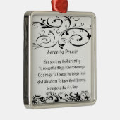 Serenity Prayer kerstversiering Metalen Ornament (Rechts)