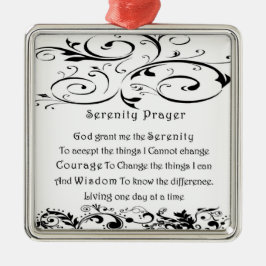 Serenity Prayer kerstversiering Metalen Ornament