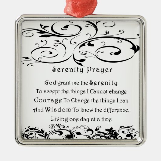 Serenity Prayer kerstversiering Metalen Ornament (Voorkant)