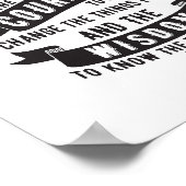 Serenity Prayer - Kies uw achtergrondkleur Poster (Hoek)