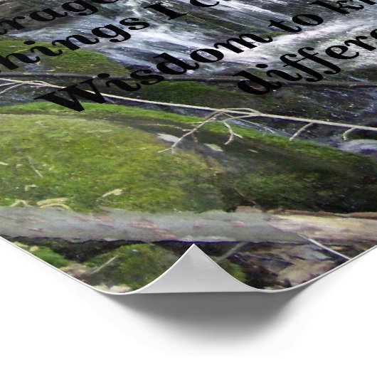 Serenity Prayer (kleine waterval) Poster (Hoek)