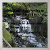 Serenity Prayer (kleine waterval) Poster (Voorkant)