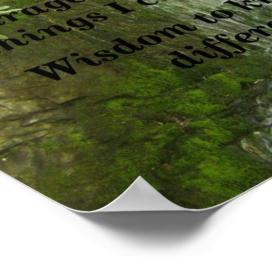 Serenity Prayer (kliff waterval) Poster (Hoek)