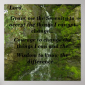 Serenity Prayer (kliff waterval) Poster (Voorkant)